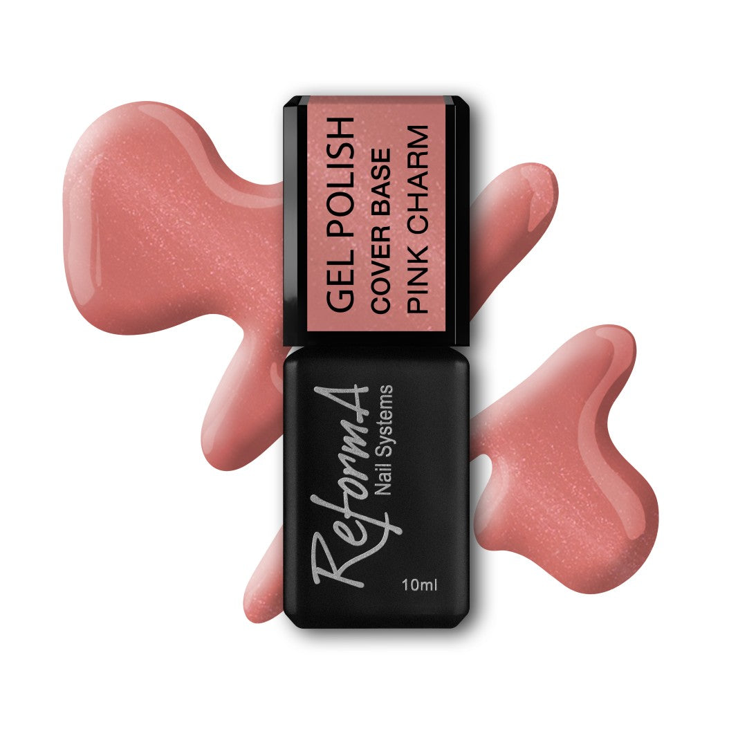 Budująca, kauczukowa, naturalna baza hybrydowa - Pink Charm, 10 ml