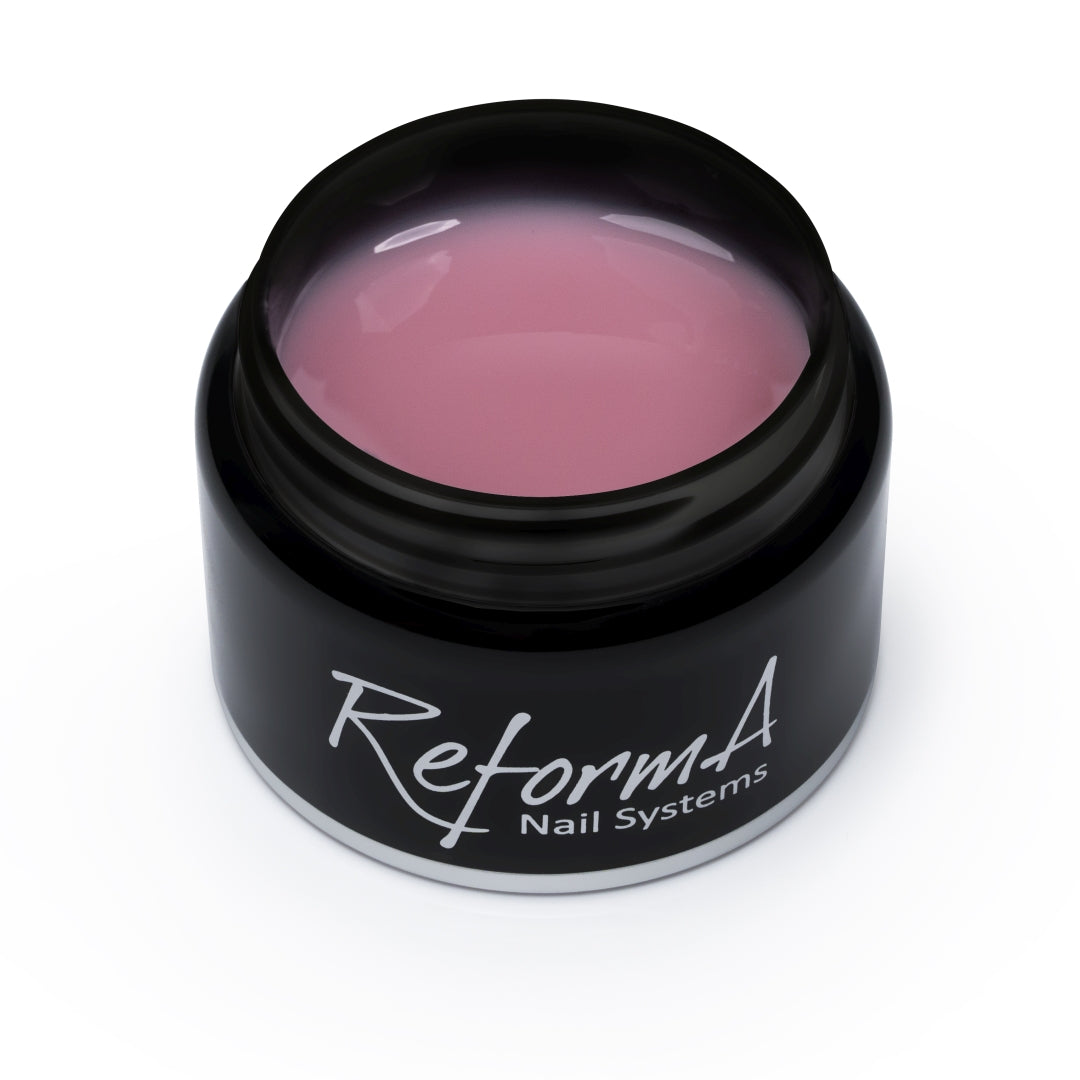 Kauczukowa, budująca, jasno różowa, różana, naturalna, pastelowa baza hybrydowa - Light Pink API, 30 g