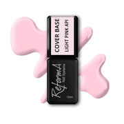 Kauczukowa, budująca, jasno różowa, pastelowa, naturalna baza hybrydowa - Light Pink API, 10 ml