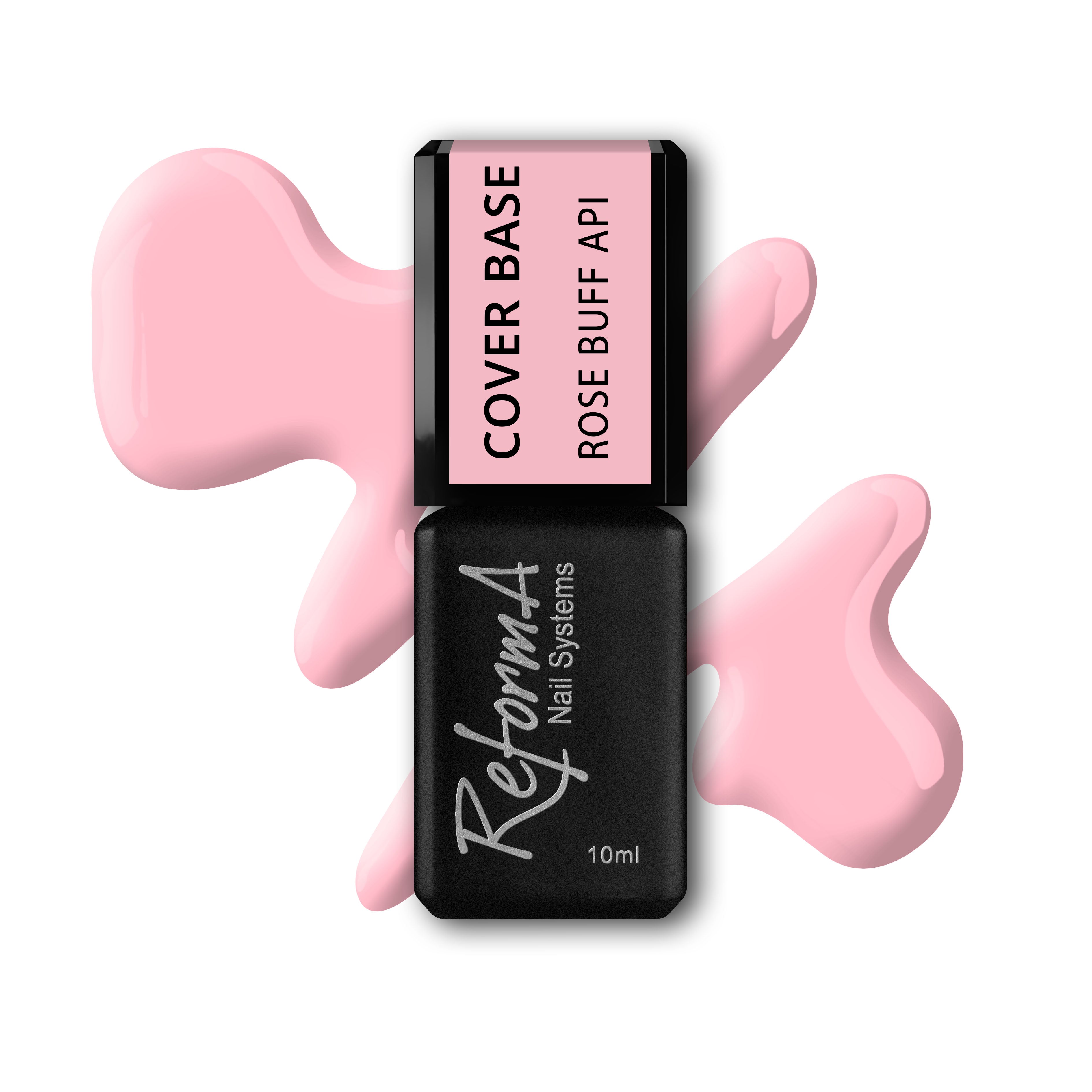 Kauczukowa, budująca, różowa, kryjąca, różana baza hybrydowa - Rose Buff API, 10 ml