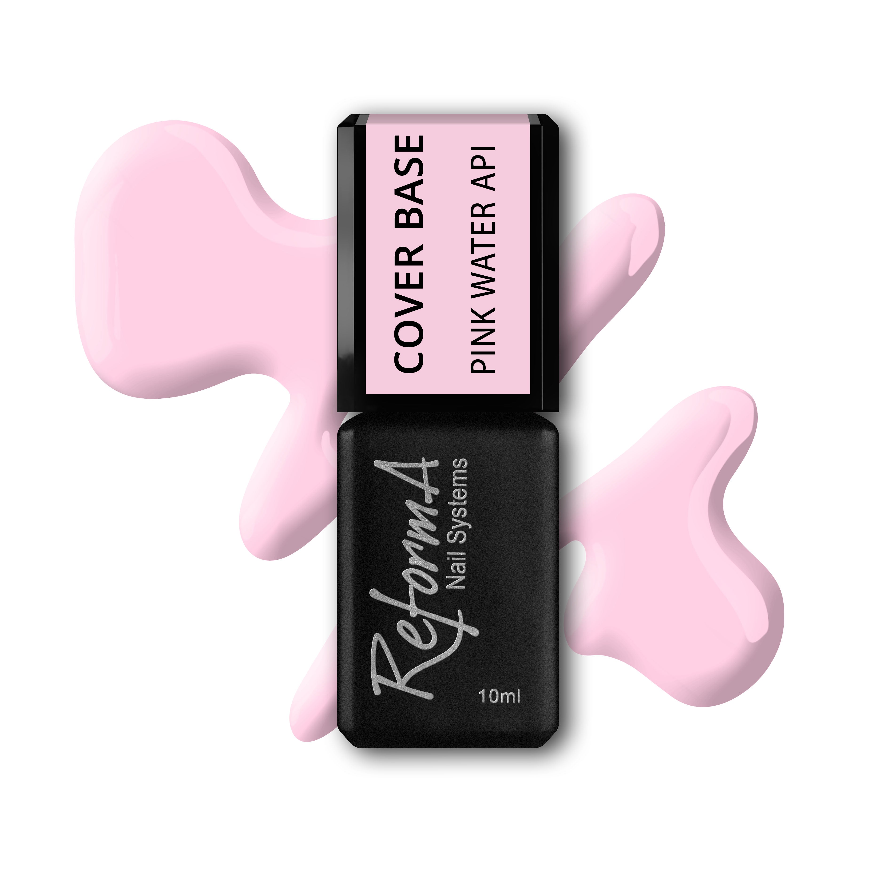 Kauczukowa, budująca, jasno różowa, mleczna, pastelowa, cukierkowa baza hybrydowa - Pink Water API, 10 ml