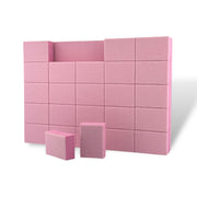 Polerka 100/180 różowa prostokątna, 50 szt