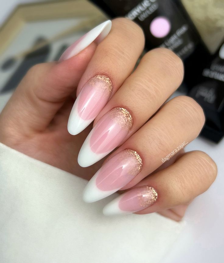 Biały french i hybryda ze złotem