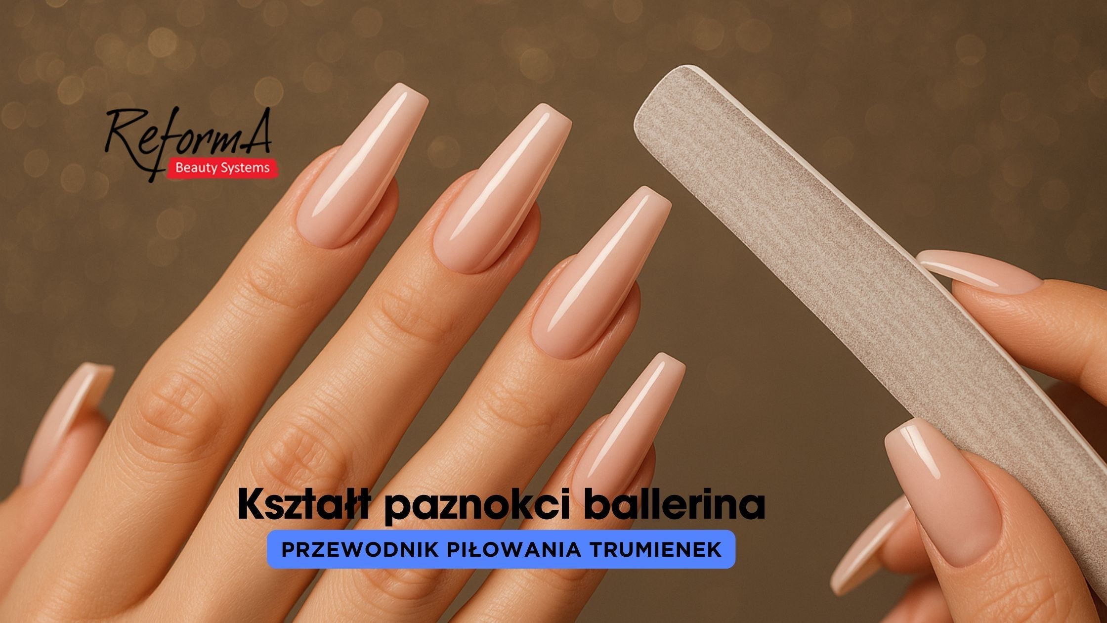 Kształt paznokci ballerina – przewodnik piłowania trumienek