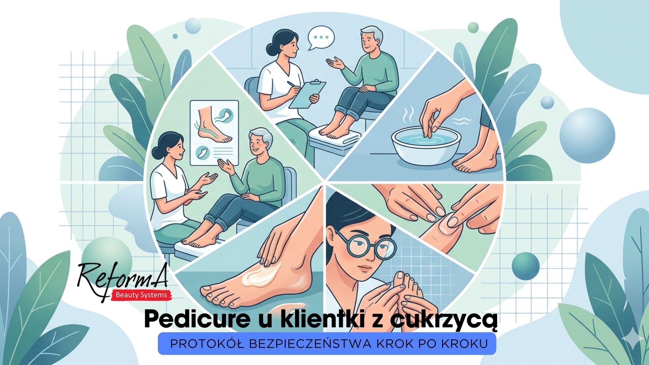 Pedicure u klientki z cukrzycą - protokół bezpieczeństwa krok po kroku