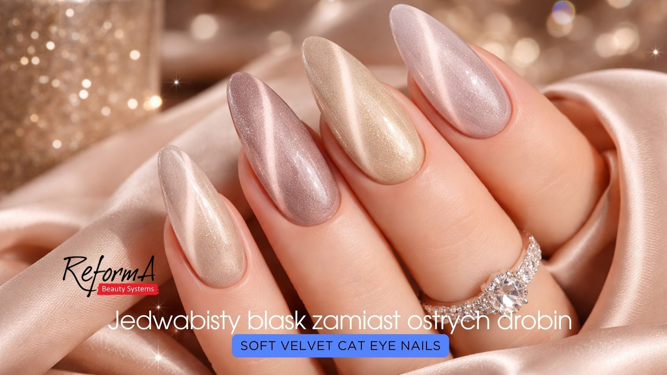 Soft Velvet Cat Eye nails: Jedwabisty blask zamiast ostrych drobin