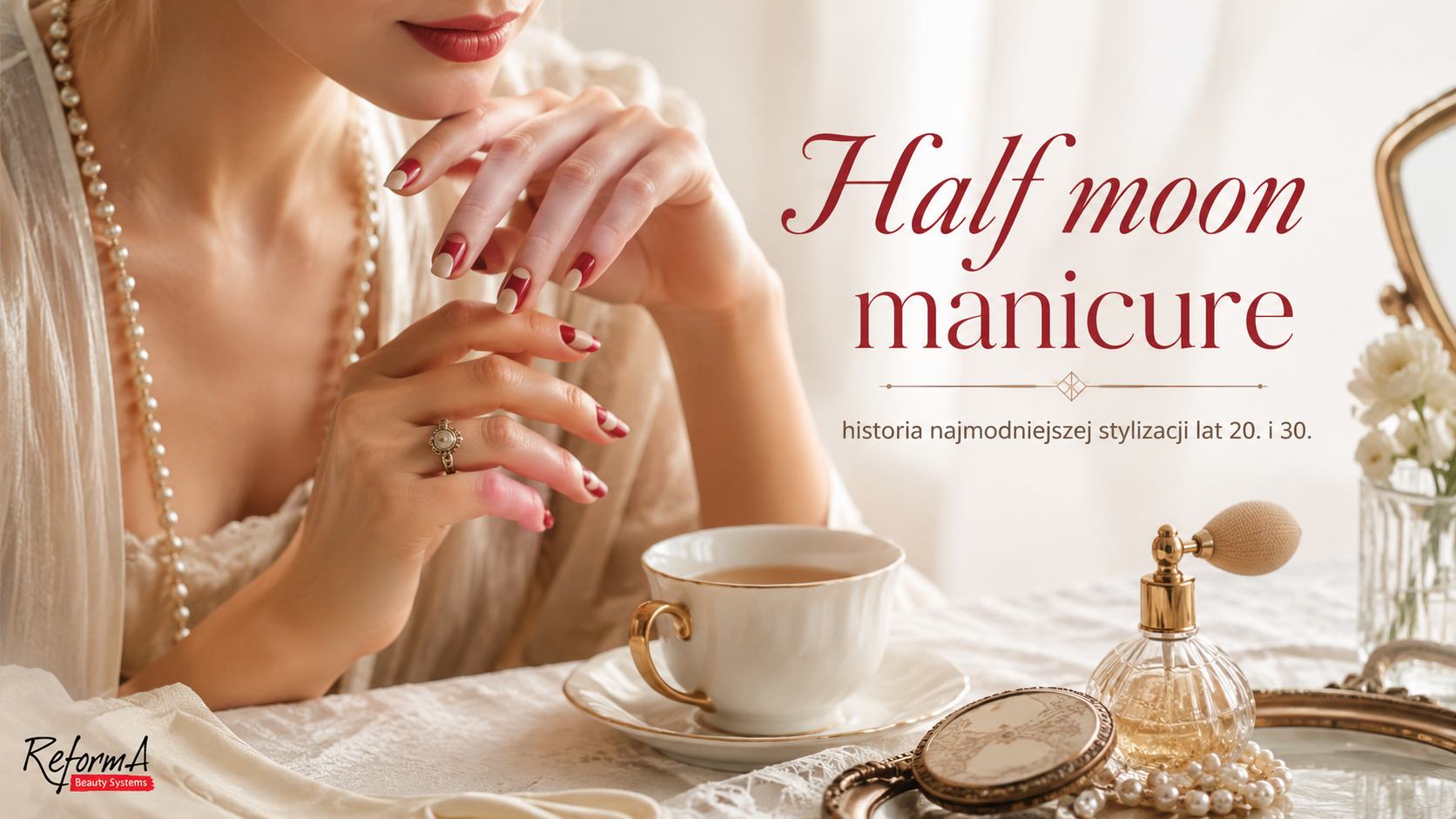 Half moon manicure, historia stylizacji z półksiężycem lat 20. i 30.