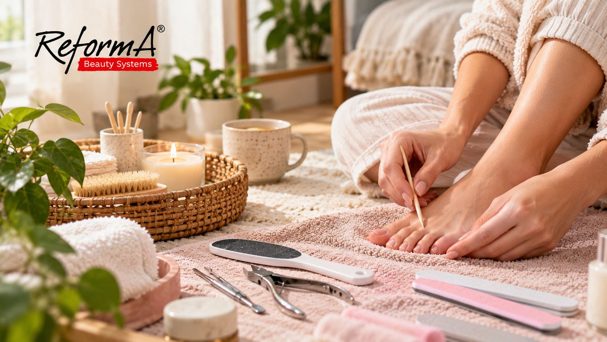 Pedicure w domu, sprzęt, technika wałów i higiena