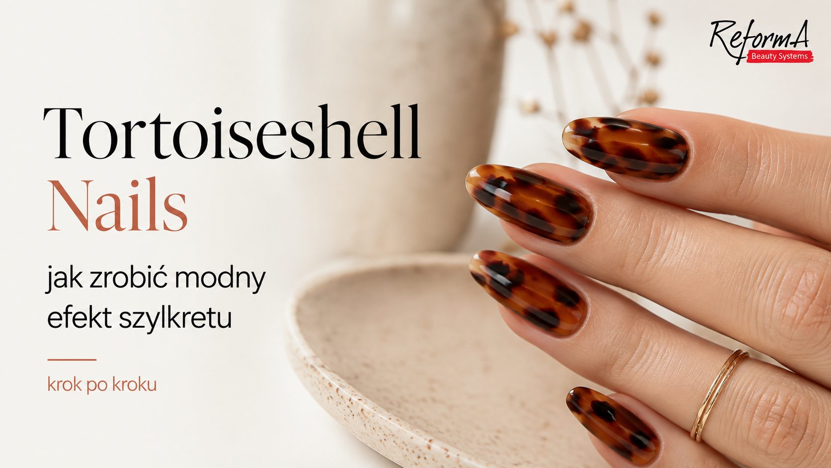 Tortoiseshell Nails, jak zrobić efekt szylkretu na paznokciach krok po kroku