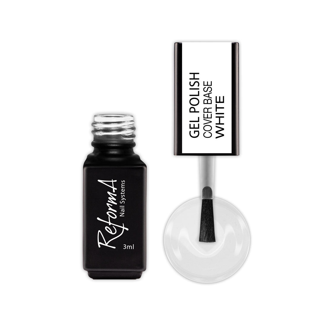Budująca, kauczukowa, coverowa, biała baza hybrydowa- White, 3 ml