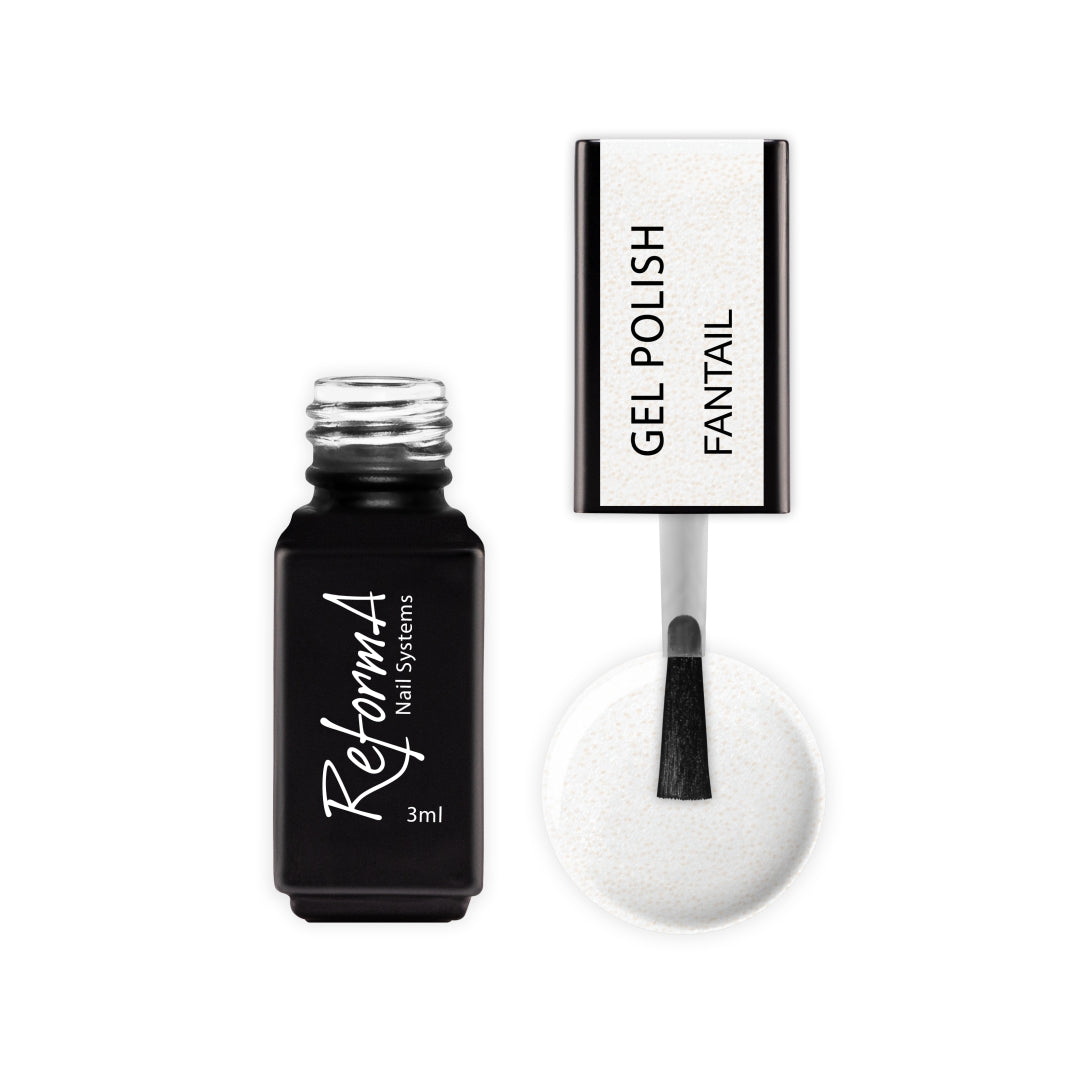 Budująca, błyszcząca, kauczukowa, brokatowa, mleczna, jasna, baza hybrydowa- Fantail, 3 ml