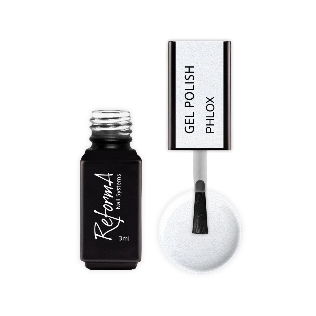 Budująca, błyszcząca, kauczukowa, brokatowa, mleczna, jasna, baza hybrydowa - Phlox, 3 ml