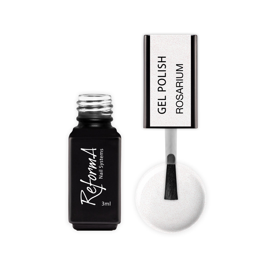 Budująca, błyszcząca, kauczukowa, brokatowa, mleczna, jasna, baza hybrydowa - Rosarium, 3 ml