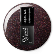 Żel w pędzelku, do szybkiego uzupełniania, burgundowy, brokatowy, flash, kolorowy żel w butelceLiquid Gel - Supernova Swirl, 10 ml