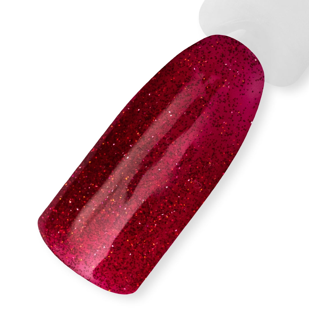 Żel w pędzelku, do szybkiego uzupełniania, błyszczący, flashowy, kolorowy żel w butelce Liquid Gel - Bedazzling Blaze, 10 ml