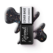 Flashowa, błyszcząca, budująca, szara, grafitowa baza hybrydowa z folią i brokatem - Ethereal Essence, 10 ml