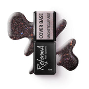 Flashowa, błyszcząca, szaro brązowa baza hybrydowa z folią i brokatem- Magnetic Mirage, 10 ml