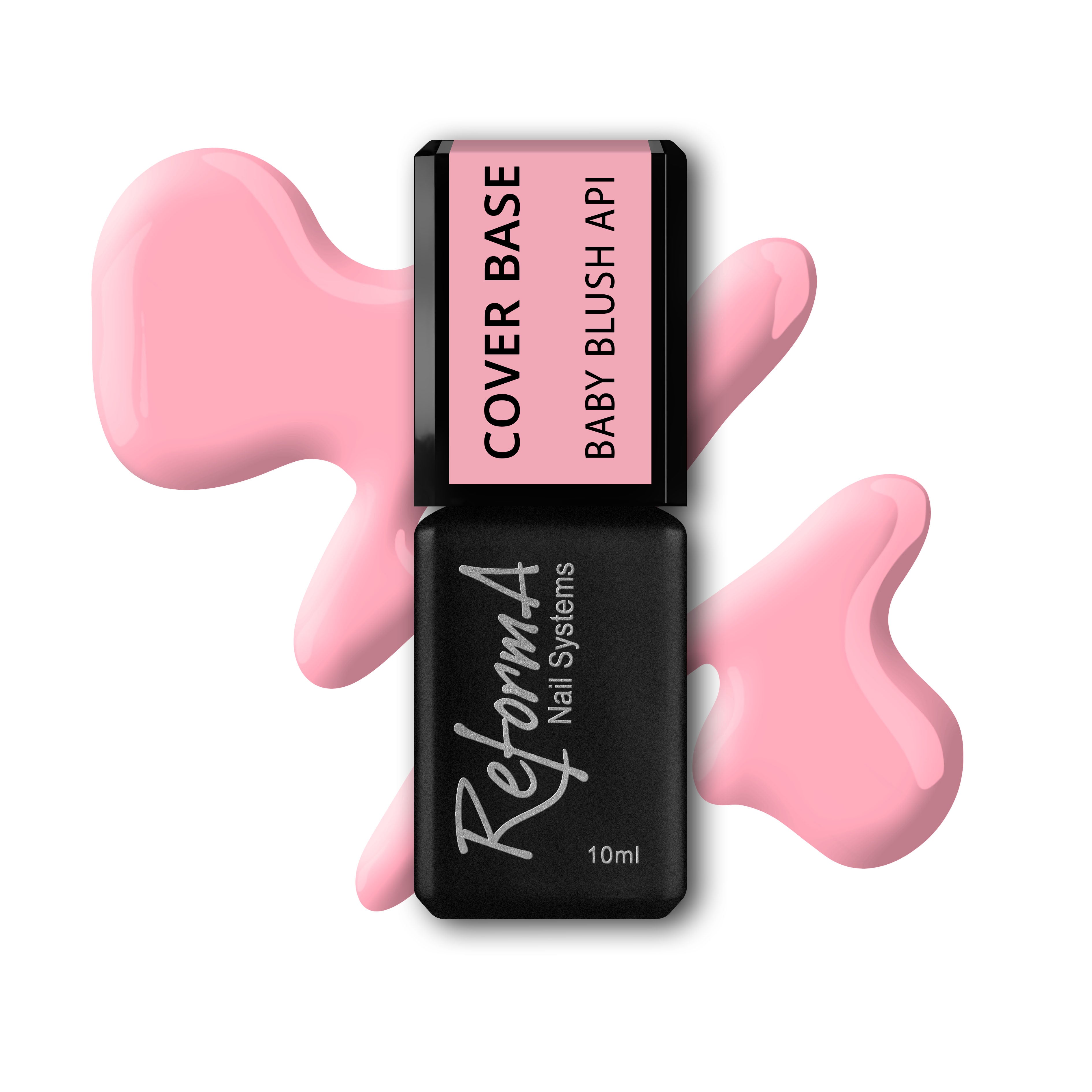 Kauczukowa, budująca, różowa, cielista, różana baza hybrydowa - Baby Blush API, 10 ml