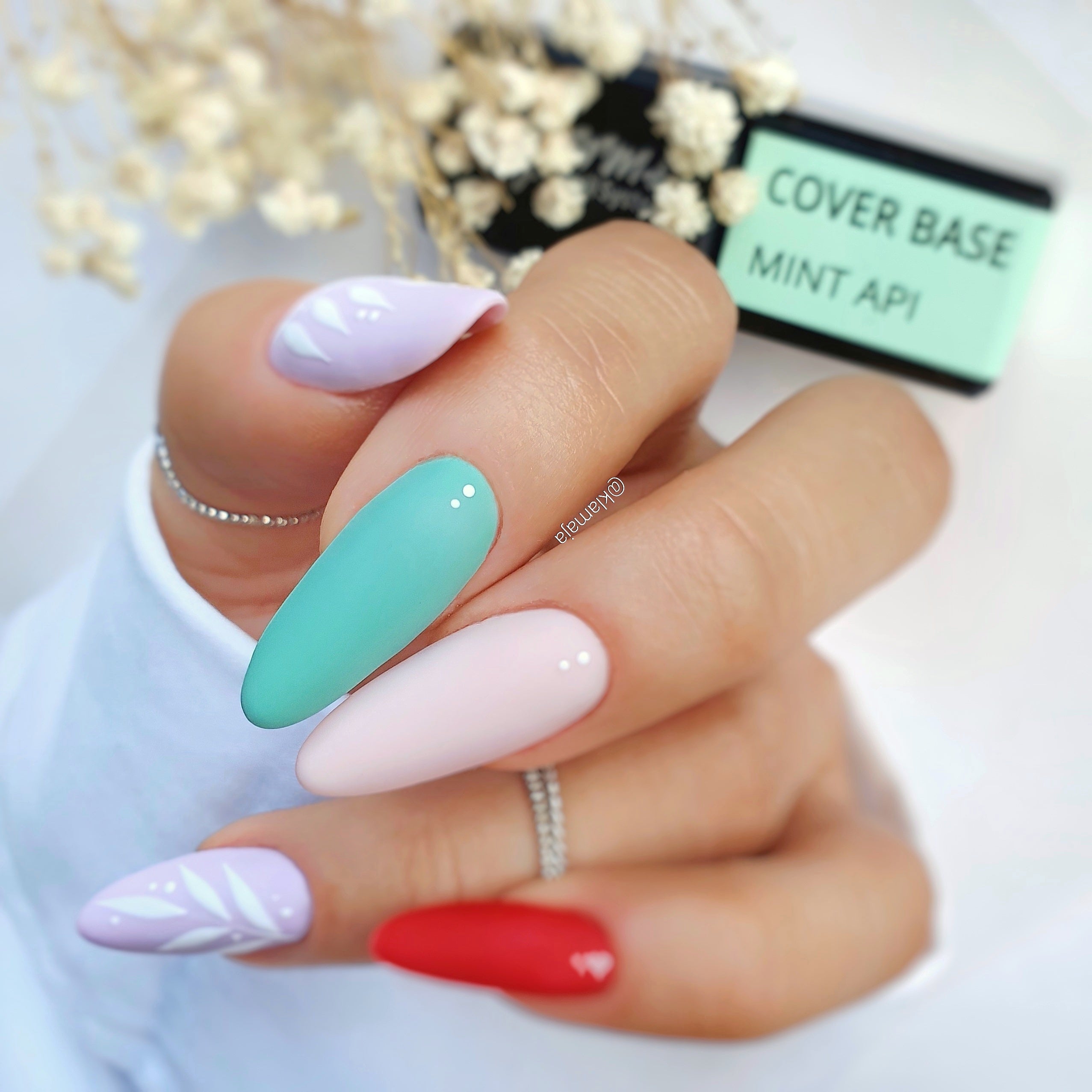 Kauczukowa, miętowa, groszkowa, zielona baza hybrydowa  - Mint API, 10 ml