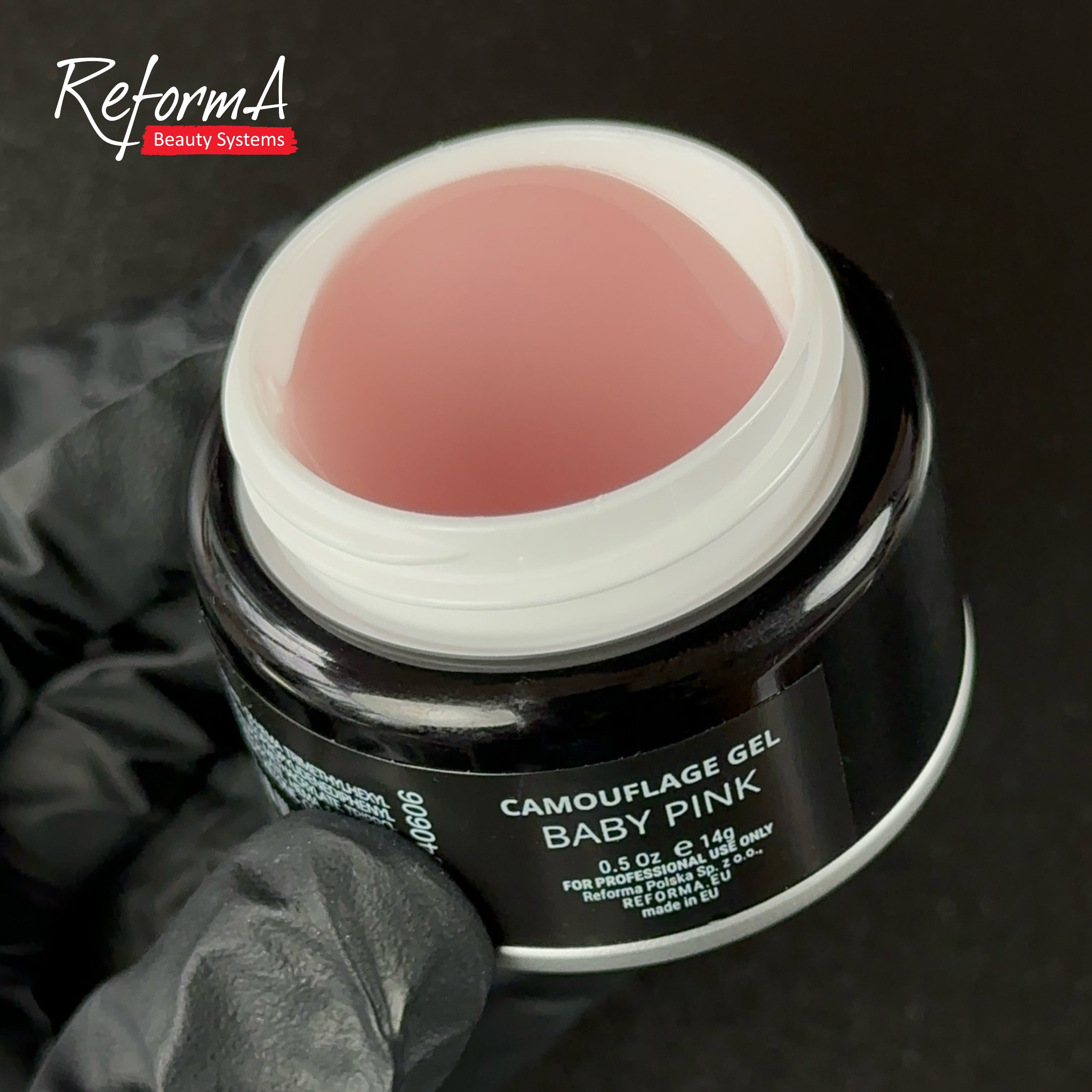 Kamuflujący, samopoziomujacy, jasny, różowy żel - Camouflage Gel - Baby Pink, 30 g