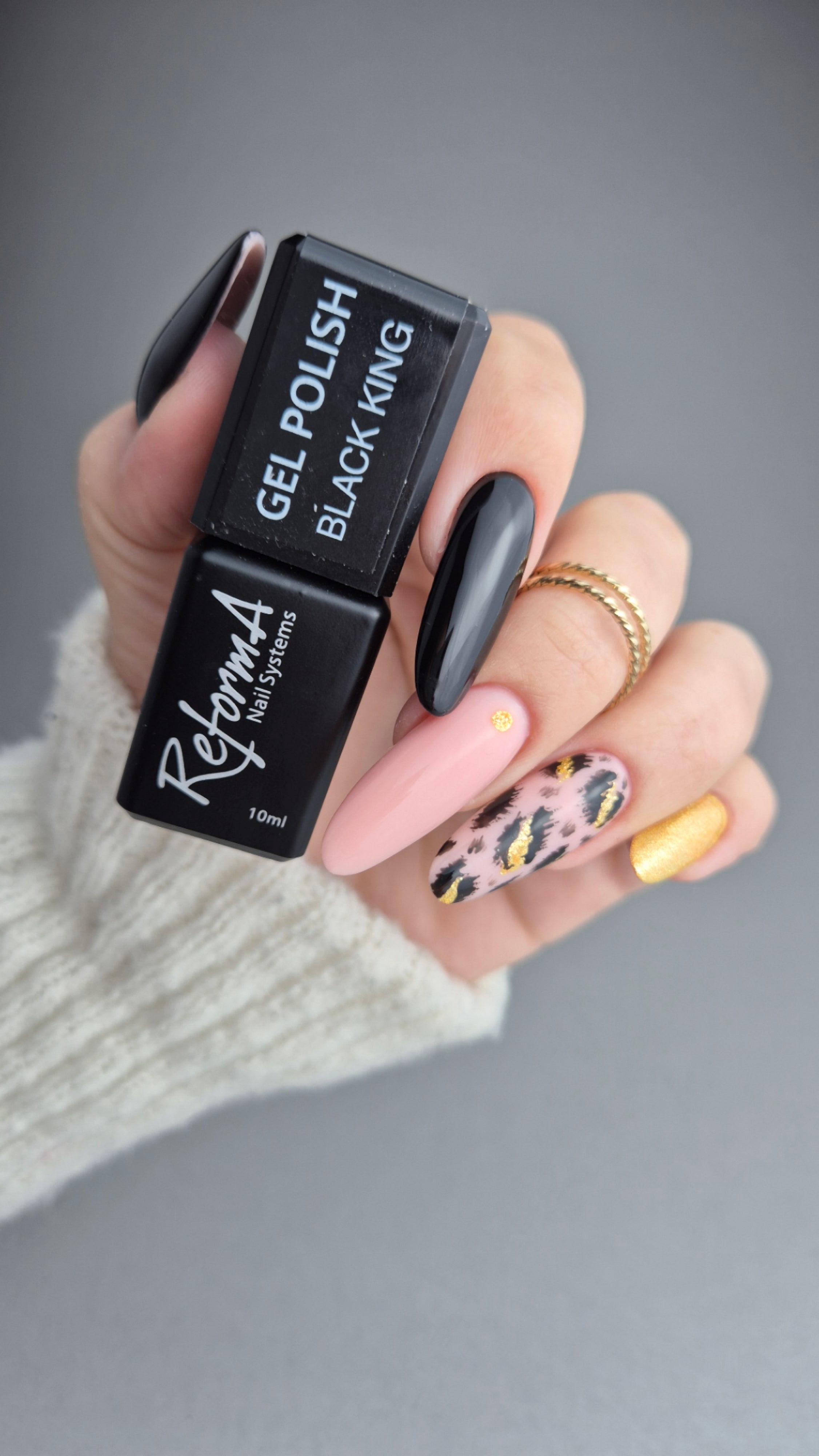 Lakier hybrydowy Lakier Hybrydowy - GP Black King, 3 ml