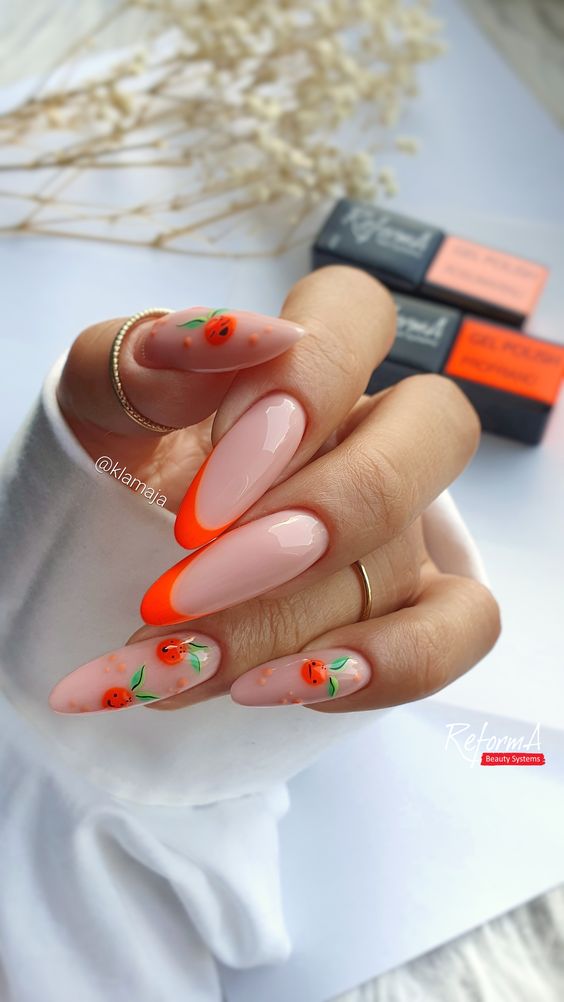 Neonowy French Manicure