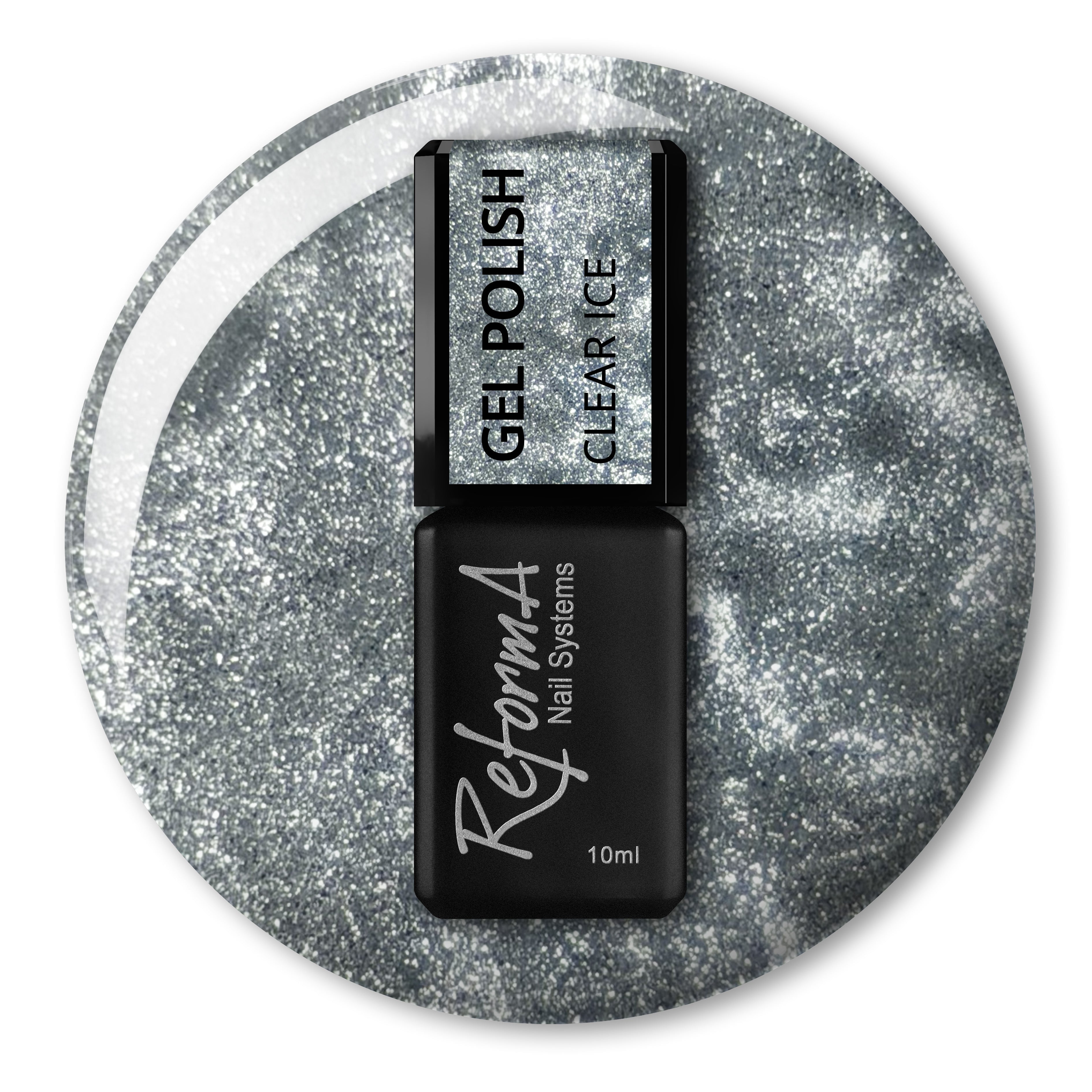 Lakier hybrydowy Cat Eye Clear Ice, 10 ml - półprzezroczysta biel, kolekcja WATER CAT EYE ReformA