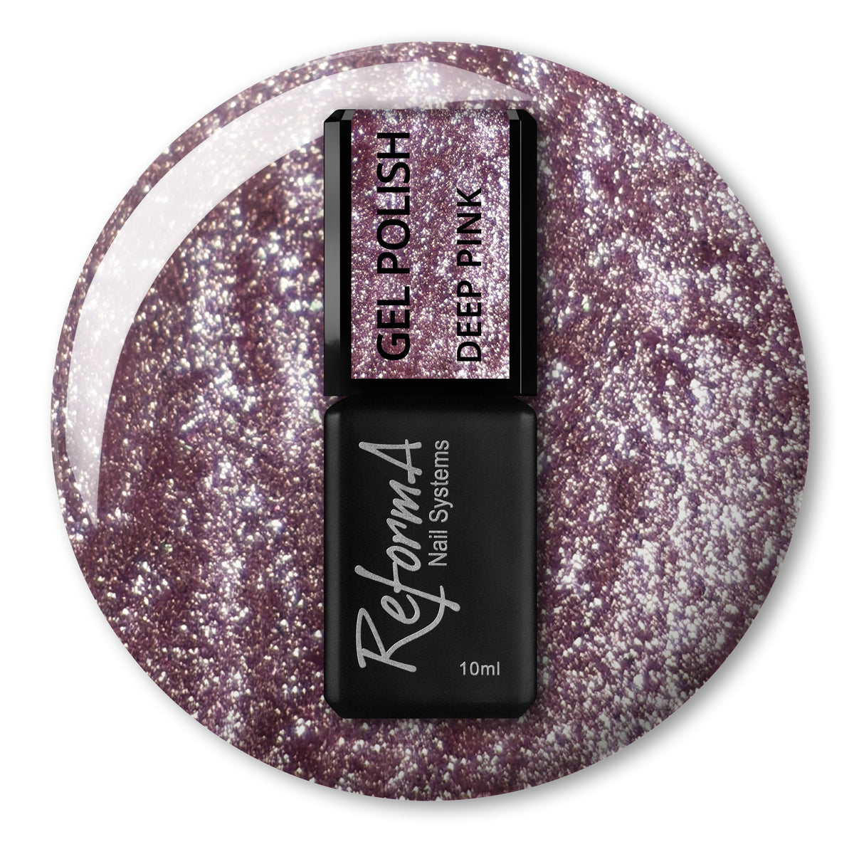 Lakier hybrydowy Cat Eye Deep Pink, 10 ml - półprzezroczysty chłodny różowo-fioletowy, kolekcja WATER CAT EYE ReformA