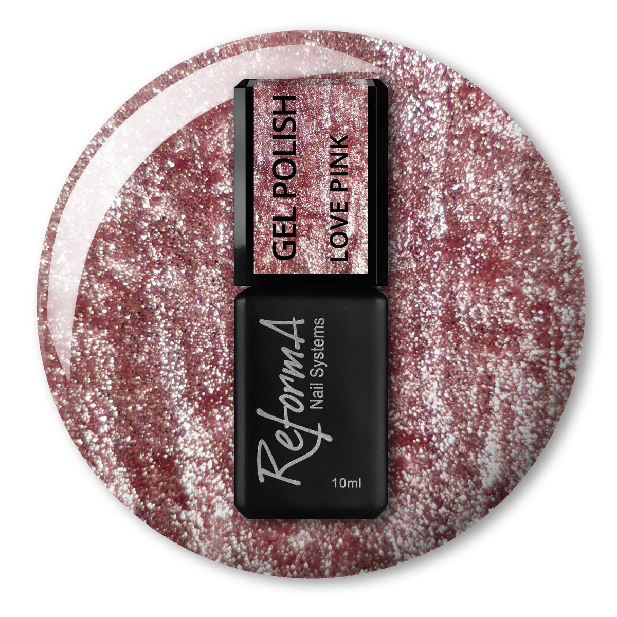 Lakier hybrydowy Cat Eye Love Pink, 10 ml - półprzezroczysty różowy beż, kolekcja WATER CAT EYE ReformA