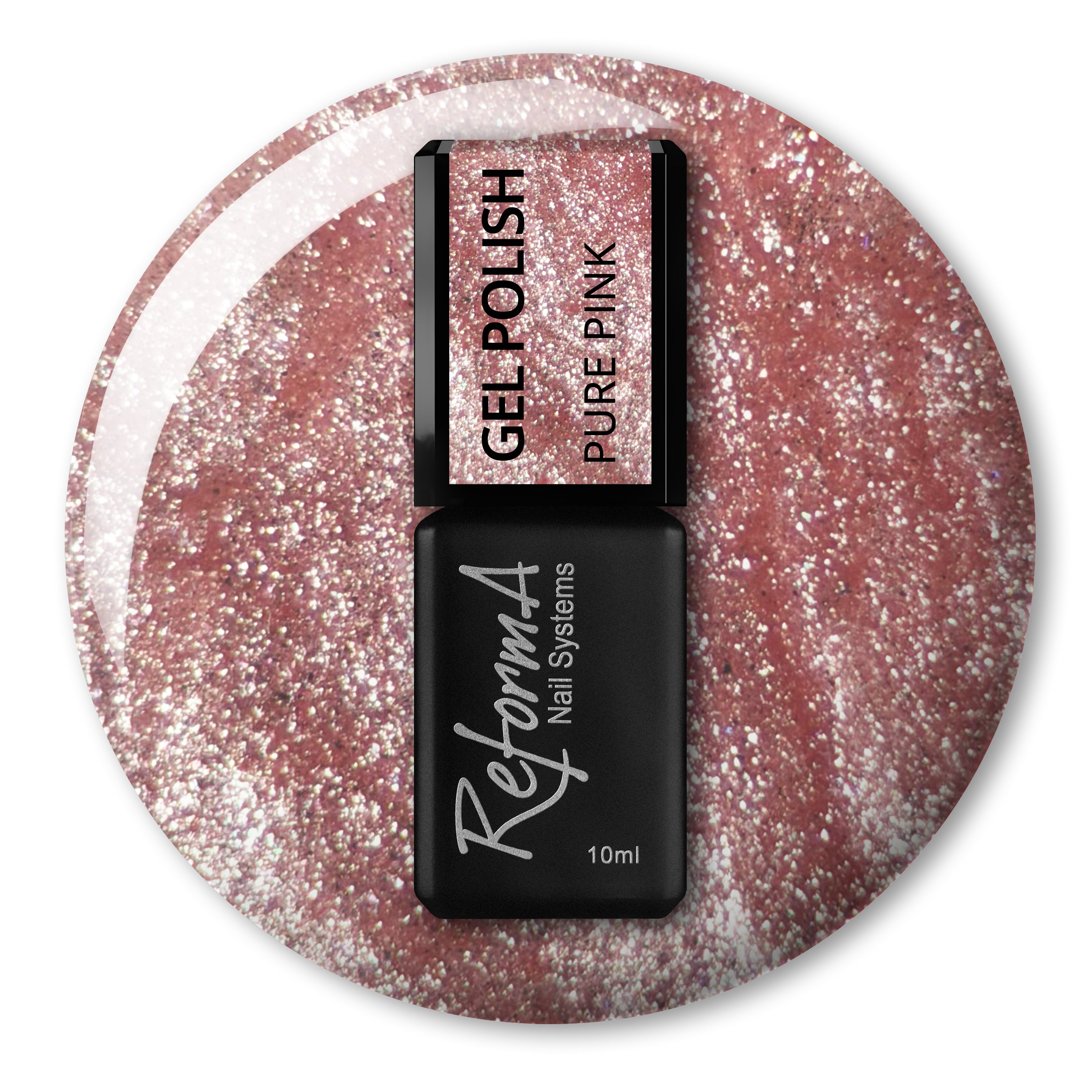 Lakier hybrydowy Cat Eye Pure Pink, 10 ml - przezroczysty delikatny róż, kolekcja WATER CAT EYE ReformA
