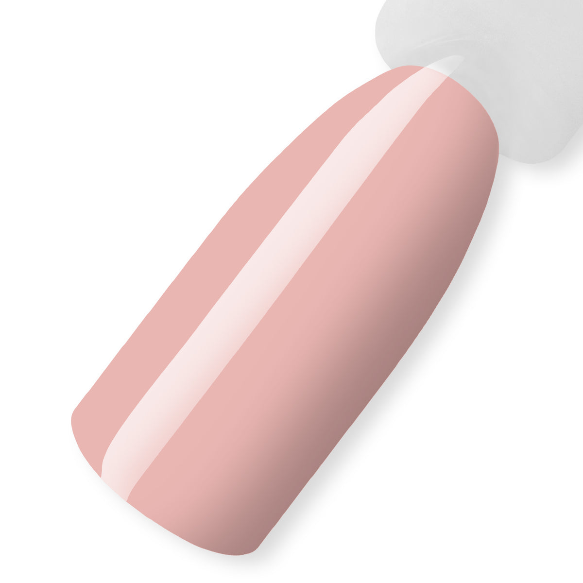 Lakier hybrydowy One Step Lips, 10 ml - jasny brudnoróżowy nude, ciepły podton, swatch na tipsie, kolekcja CLEAN GIRL ReformA