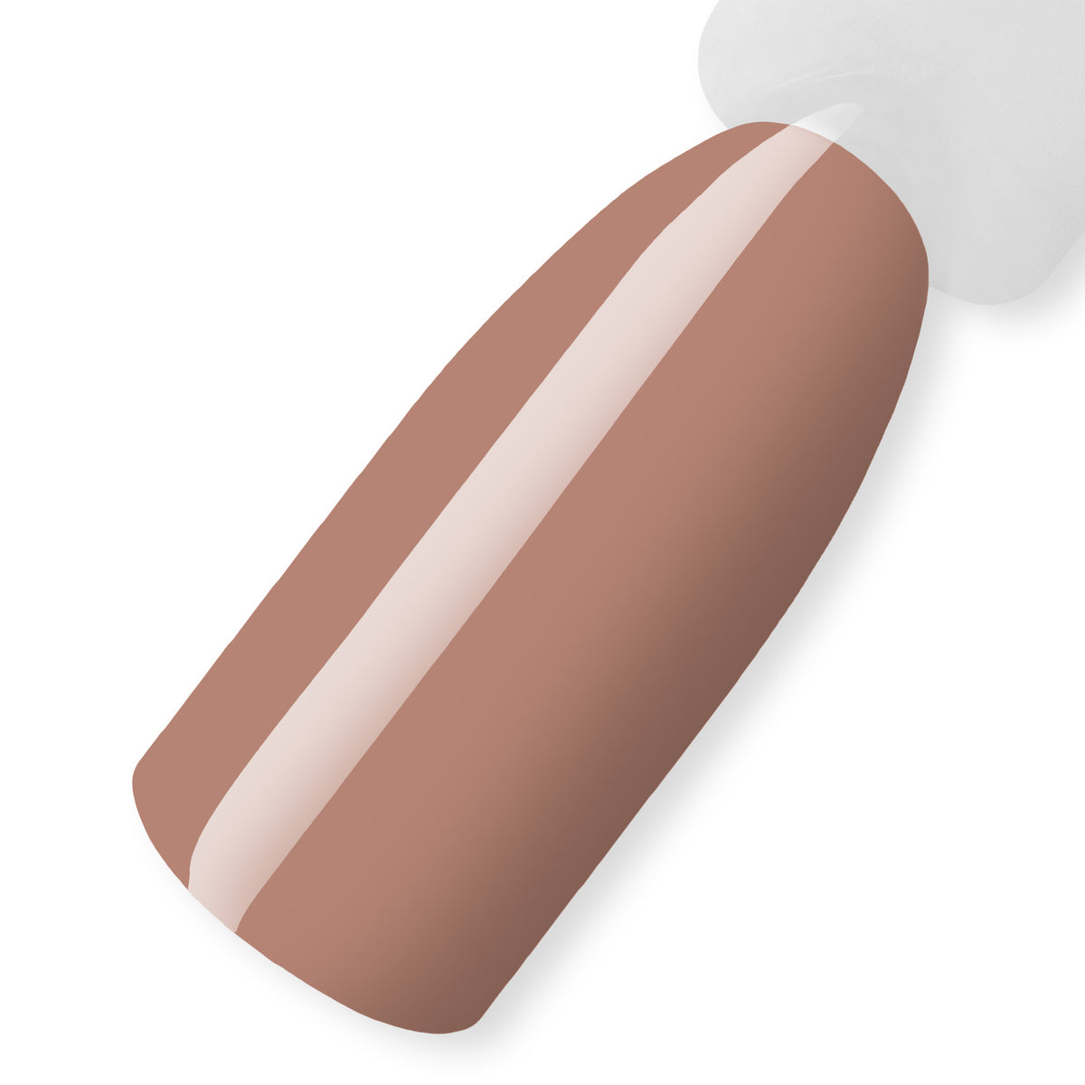 Lakier hybrydowy One Step Naked, 10 ml - beżowo-kawowy nude, ciepły podton, swatch na tipsie, kolekcja CLEAN GIRL ReformA